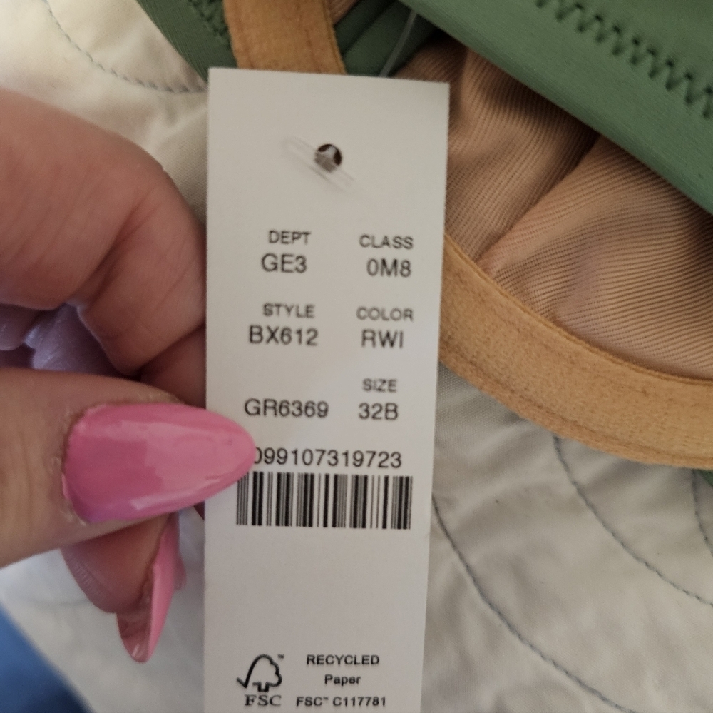 J. Crew Sage Green Underwire Swim Bikini Top Women's Size 32B NWT - Picture 4 of 4